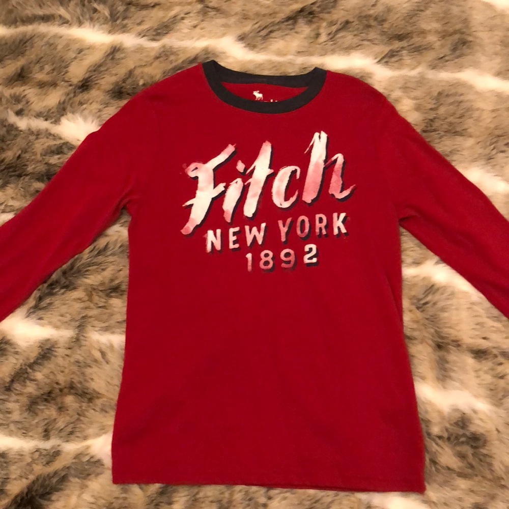 Abercrombie Kids boys red long sleeve shirt
